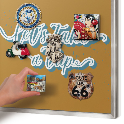 Printed magnet board in a silver frame Dream Trip