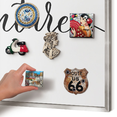 Printed magnet board in a silver frame Adventure written