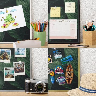 Printed magnet board in a silver frame The greenery of nature