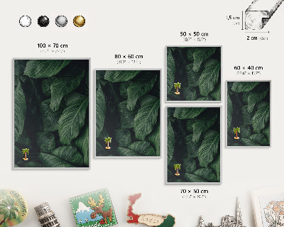 Printed magnet board in a silver frame The greenery of nature