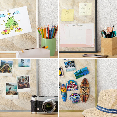 Printed magnet board in a silver frame Tropical pattern