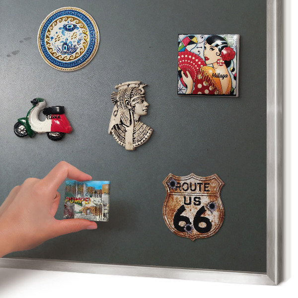 Printed magnet board in a silver frame Night hike