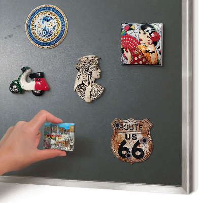 Printed magnet board in a silver frame Night hike
