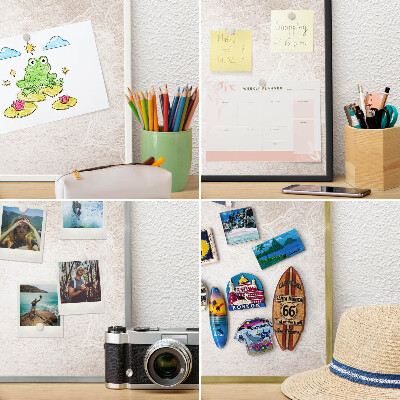 Printed magnet board in a silver frame Ethnic patterns