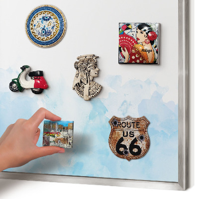 Printed magnet board in a silver frame Relaxing landscape