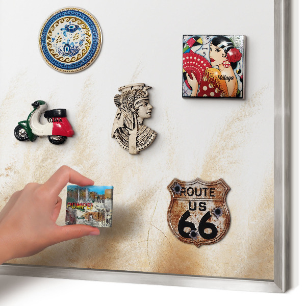 Printed magnet board in a silver frame Essential grasses