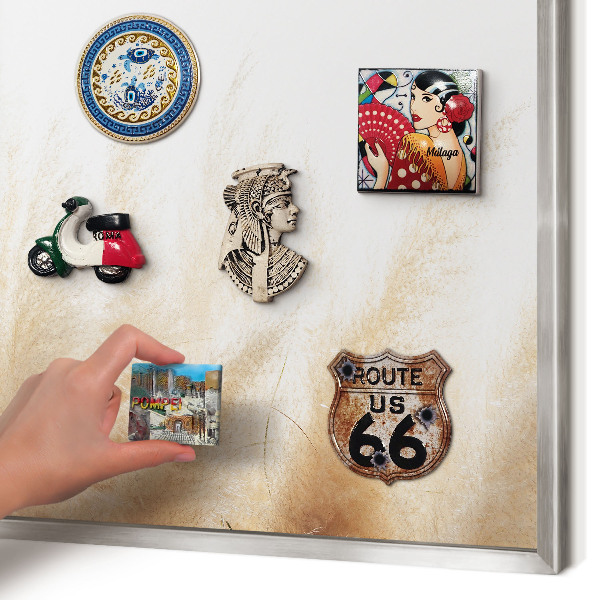 Printed magnet board in a silver frame Essential grasses