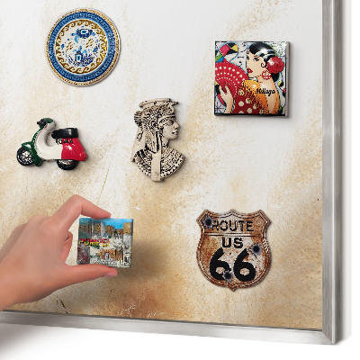 Printed magnet board in a silver frame Essential grasses