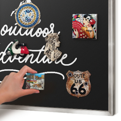 Printed magnet board in a silver frame Outdoor Adventure