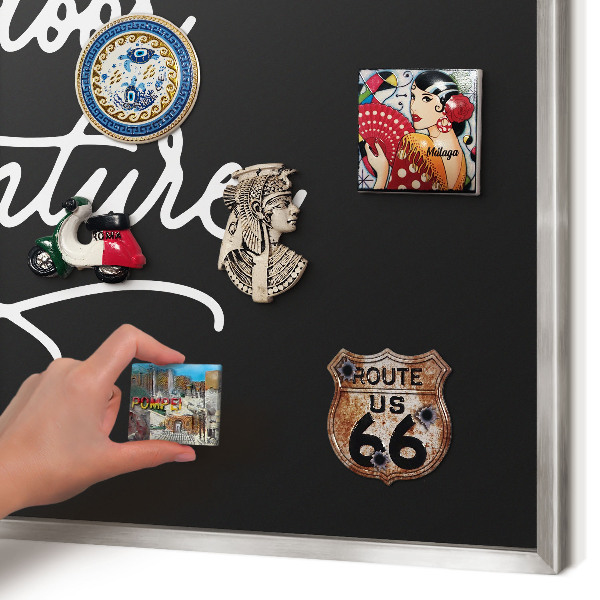Printed magnet board in a silver frame Outdoor Adventure