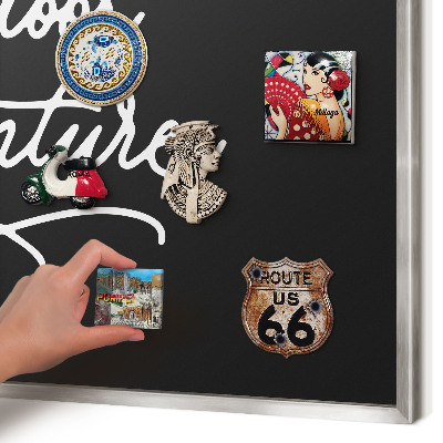 Printed magnet board in a silver frame Outdoor Adventure