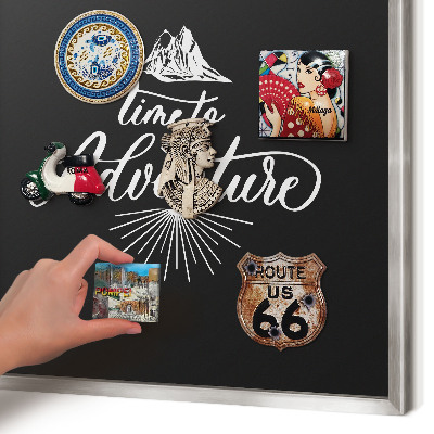 Printed magnet board in a silver frame Adventure time