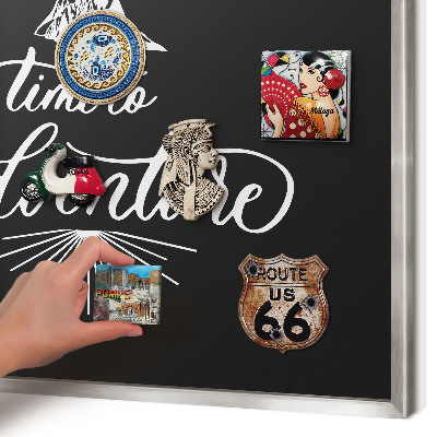 Printed magnet board in a silver frame Adventure time