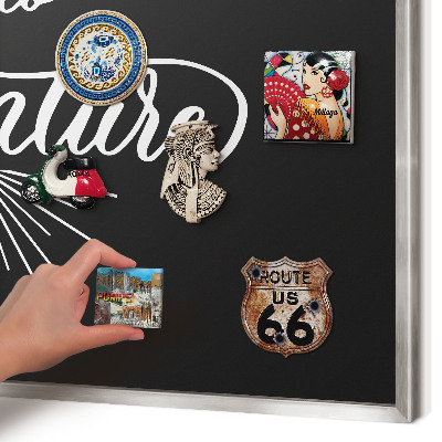 Printed magnet board in a silver frame Adventure time