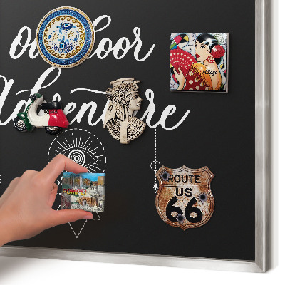 Printed magnet board in a silver frame Outdoor Adventure