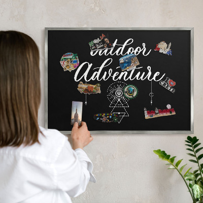 Printed magnet board in a silver frame Outdoor Adventure