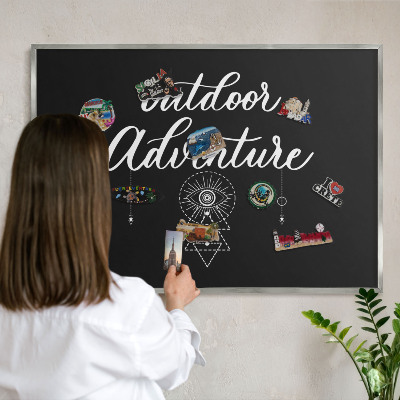 Printed magnet board in a silver frame Outdoor Adventure