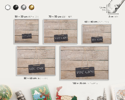 Souvenir magnet display board with a silver frame Motivation every day