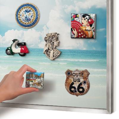 Printed magnet board in a silver frame Maritime harmony