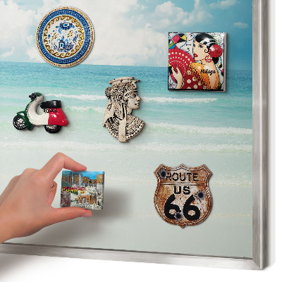 Printed magnet board in a silver frame Maritime harmony