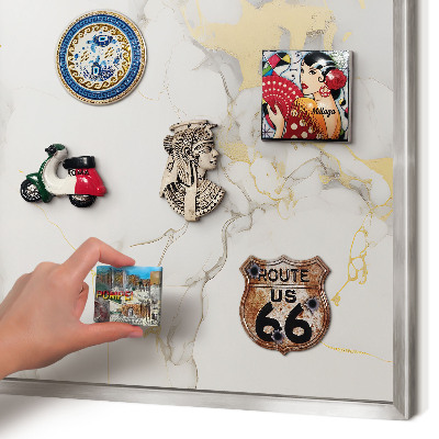 Printed magnet board in a silver frame Delicate elegance