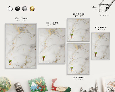 Printed magnet board in a silver frame Delicate elegance