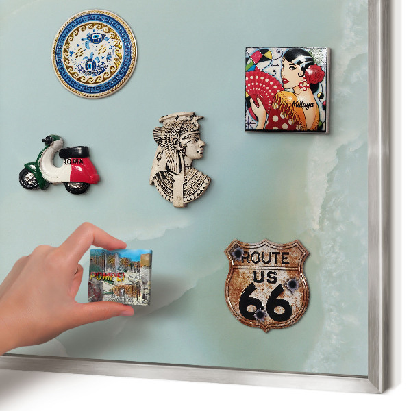 Printed magnet board in a silver frame Peaceful harmony