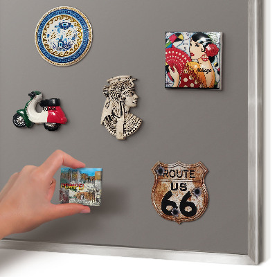 Printed magnet board in a silver frame Dark gray