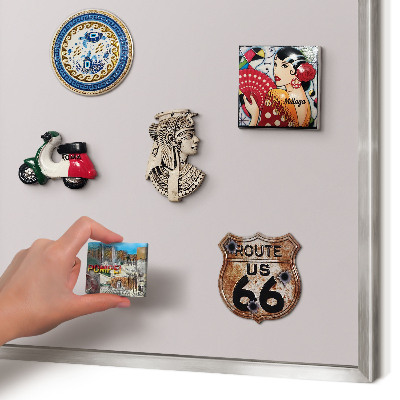 Printed magnet board in a silver frame Ash gray