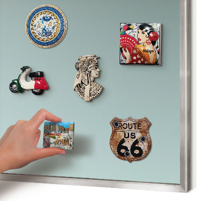 Printed magnet board in a silver frame Turquoise gradient