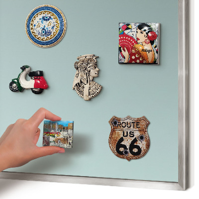 Printed magnet board in a silver frame Turquoise gradient