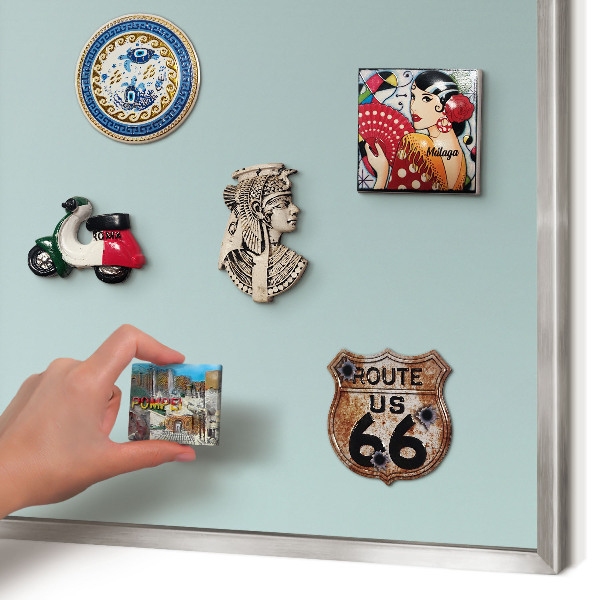 Printed magnet board in a silver frame Turquoise gradient