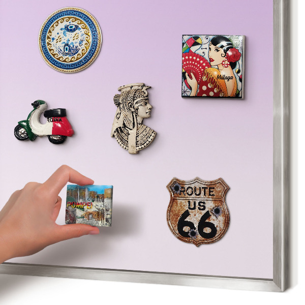 Printed magnet board in a silver frame Subtle gradient