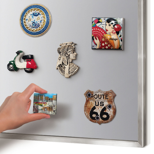 Printed magnet board in a silver frame Gray gradient