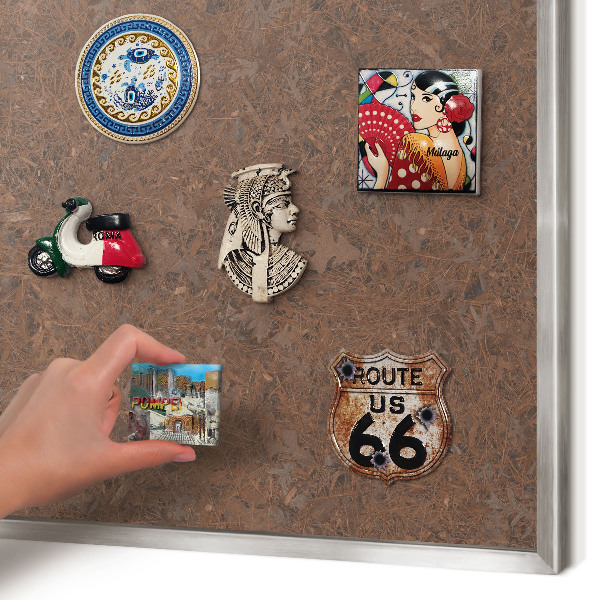 Printed magnet board in a silver frame Autumn carpet