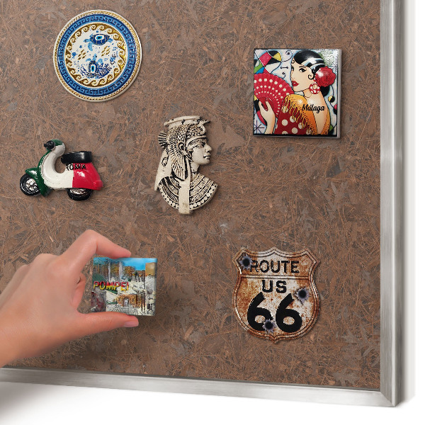Printed magnet board in a silver frame Autumn carpet