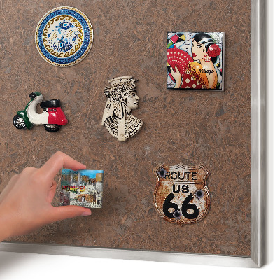 Printed magnet board in a silver frame Autumn carpet