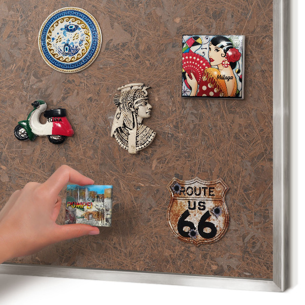 Printed magnet board in a silver frame Autumn carpet