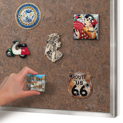 Printed magnet board in a silver frame Autumn carpet