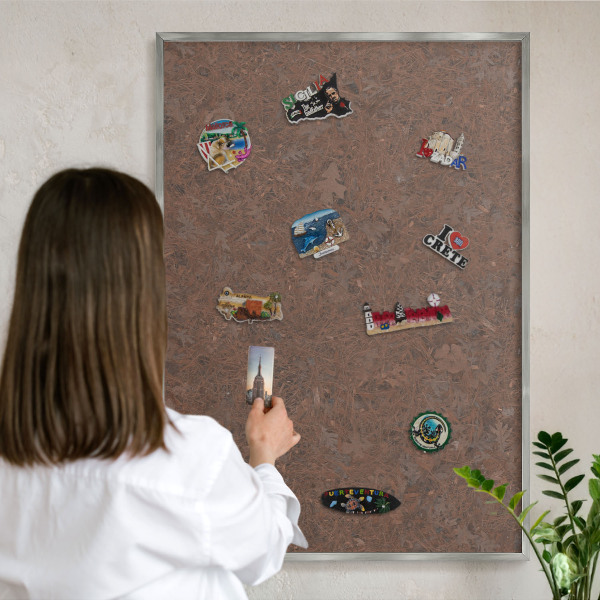 Printed magnet board in a silver frame Autumn carpet