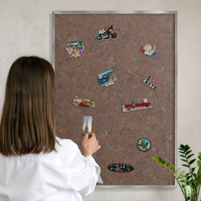 Printed magnet board in a silver frame Autumn carpet