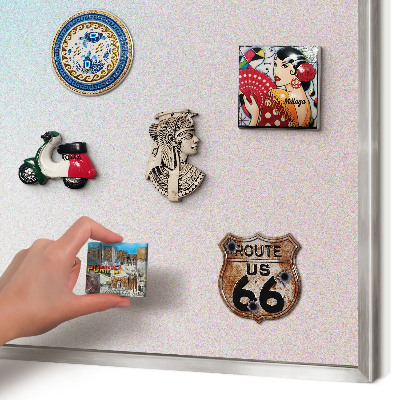 Printed magnet board in a silver frame Pastel abstraction