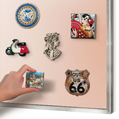 Printed magnet board in a silver frame Pastel Charm