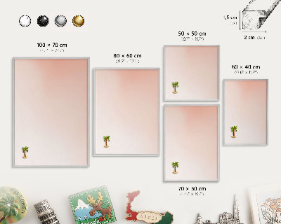 Printed magnet board in a silver frame Pastel Charm