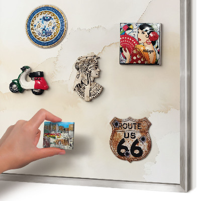 Printed magnet board in a silver frame Pastel peace