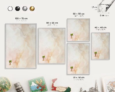 Printed magnet board in a silver frame Pastel peace