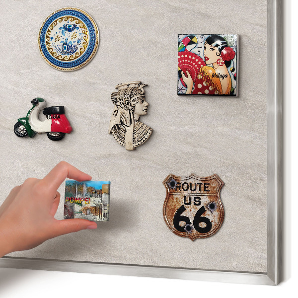 Printed magnet board in a silver frame Delicate elegance