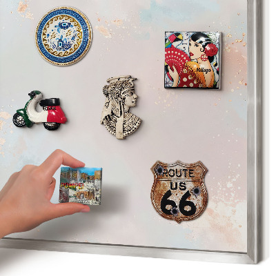 Printed magnet board in a silver frame Pastel harmony