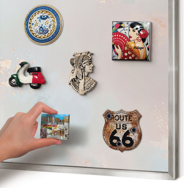 Printed magnet board in a silver frame Pastel harmony