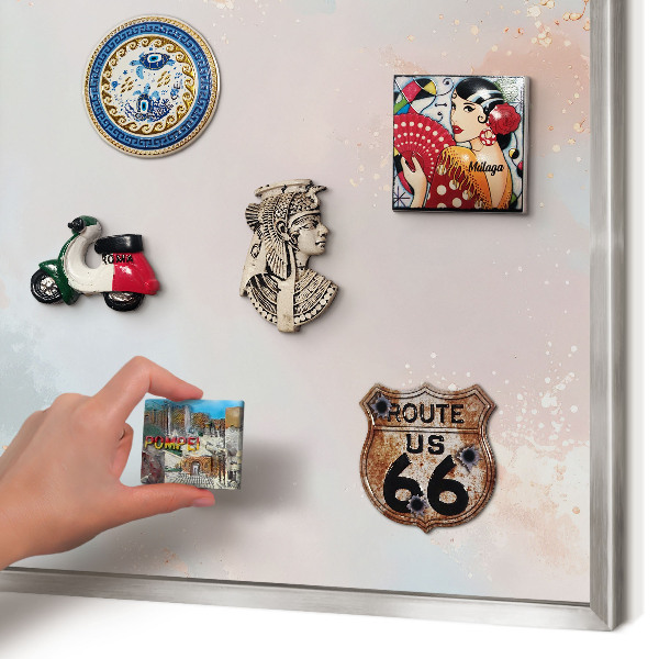 Printed magnet board in a silver frame Pastel harmony
